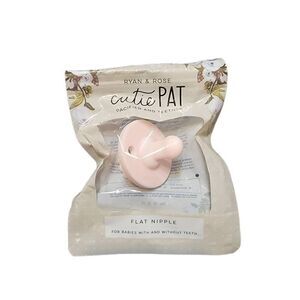 Ryan & Rose Cutie Pat Flat Nipple Pacifier Teether Binkie Pink